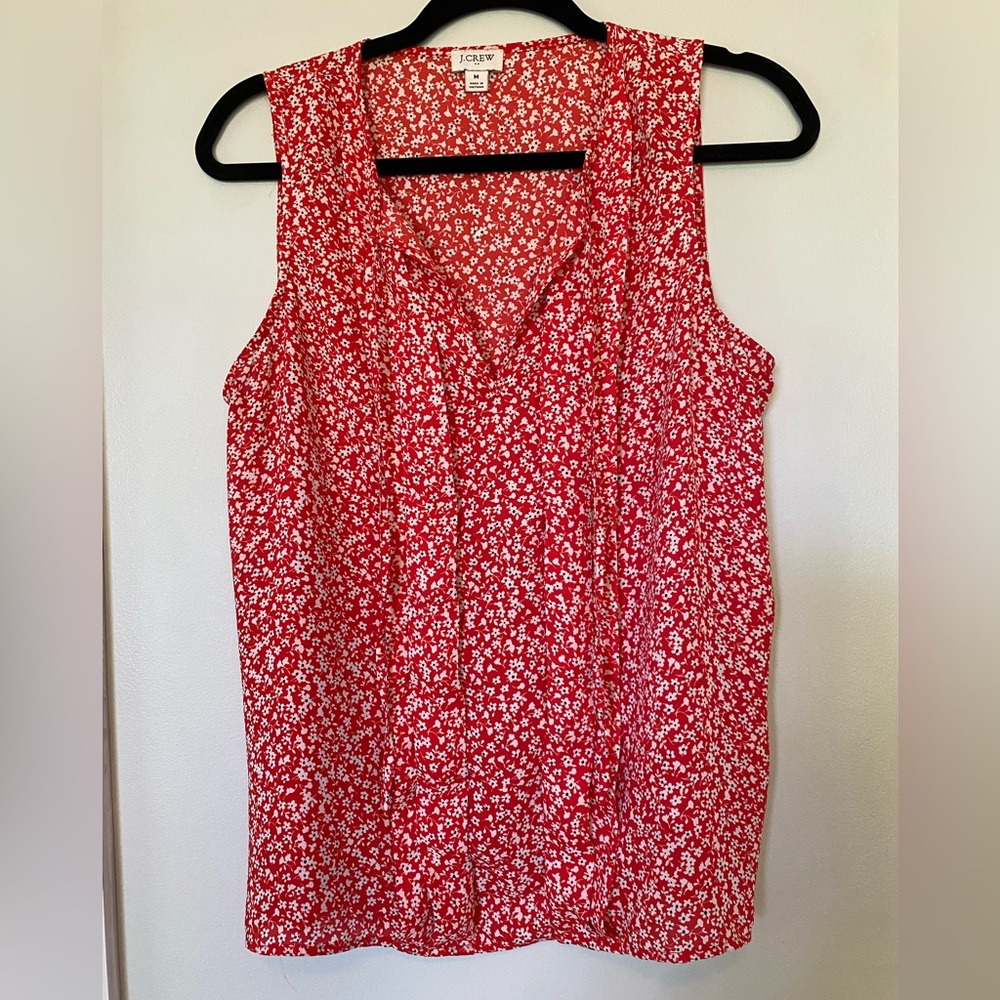 J. Crew Sleeveless Tie-Neck Top